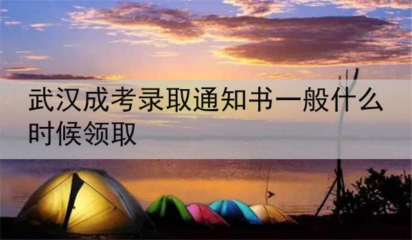 武汉成考录取通知书一般什么时候领取