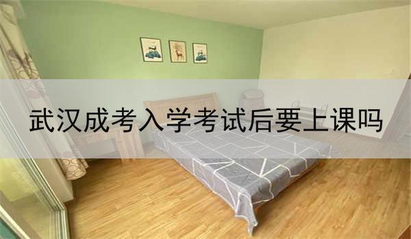 武汉成考入学考试后要上课吗