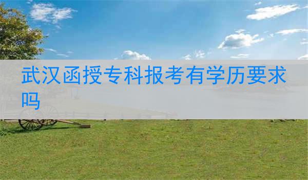 武汉函授专科报考有学历要求吗