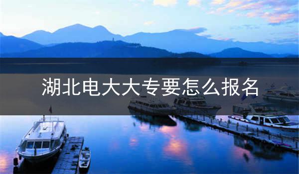 湖北电大大专要怎么报名
