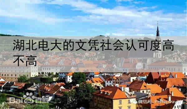 湖北电大的文凭社会认可度高不高