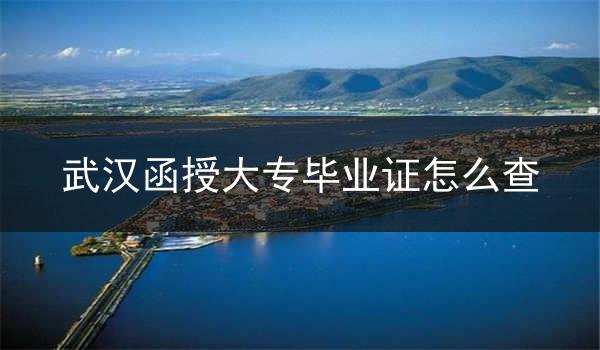 武汉函授大专毕业证怎么查