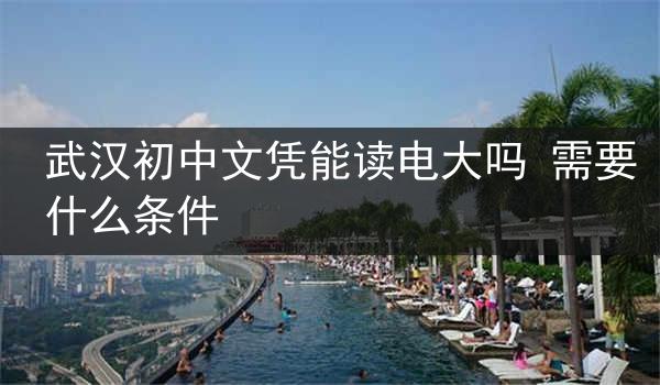 武汉初中文凭能读电大吗 需要什么条件