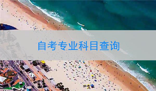 自考专业科目查询