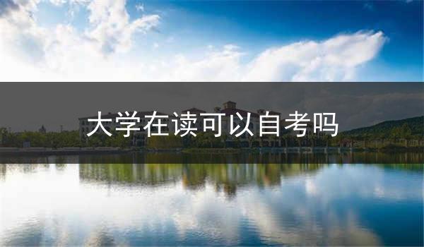 大学在读可以自考吗