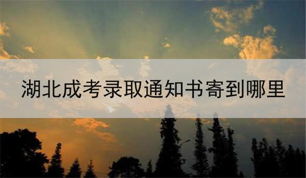 湖北成考录取通知书寄到哪里