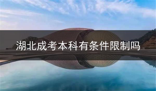 湖北成考本科有条件限制吗