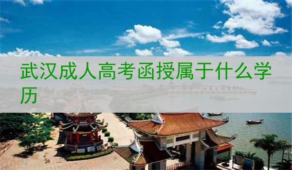 武汉成人高考函授属于什么学历