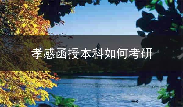 孝感函授本科如何考研
