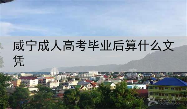 咸宁成人高考毕业后算什么文凭