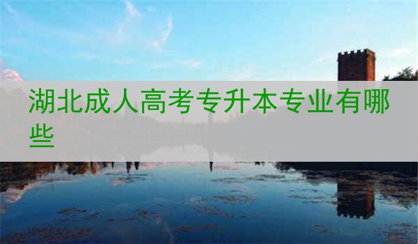 湖北成人高考专升本专业有哪些