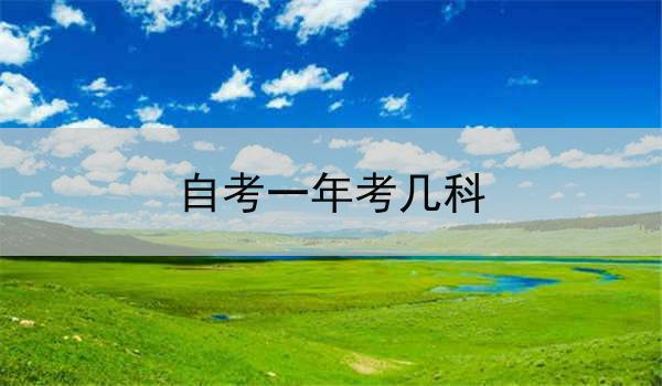 自考一年考几科