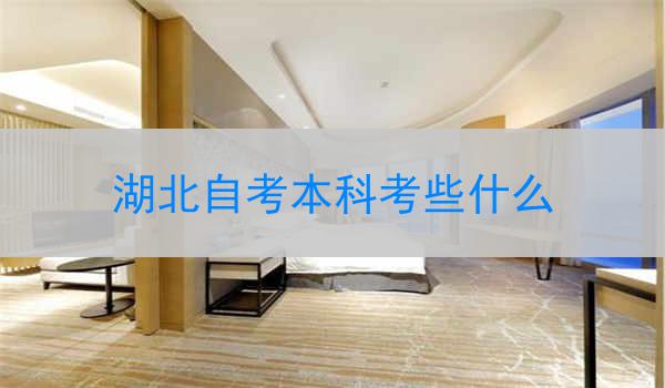 湖北自考本科考些什么
