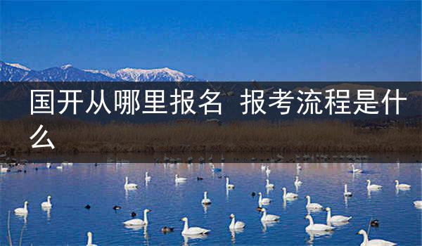 国开从哪里报名 报考流程是什么
