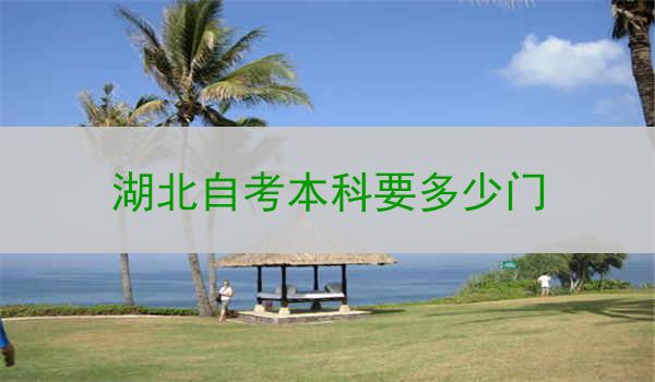 湖北自考本科要多少门