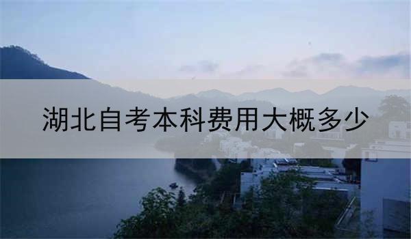 湖北自考本科费用大概多少