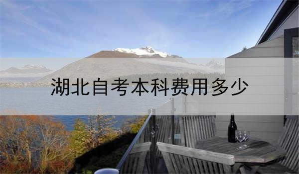 湖北自考本科费用多少