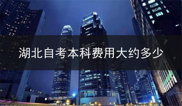 湖北自考本科费用大约多少