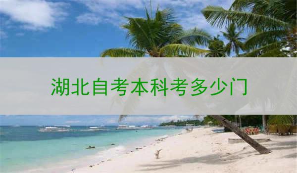 湖北自考本科考多少门
