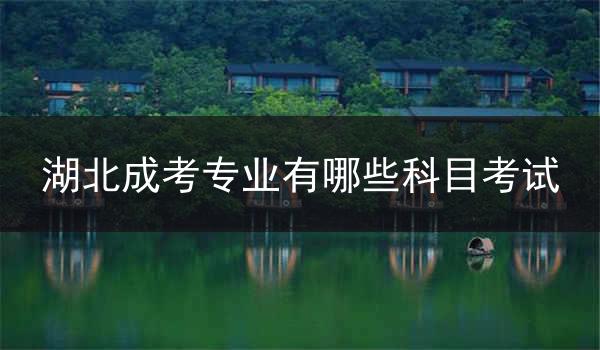 湖北成考专业有哪些科目考试