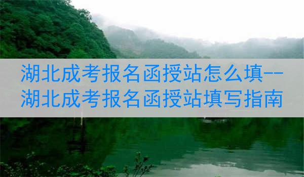 湖北成考报名函授站怎么填--湖北成考报名函授站填写指南