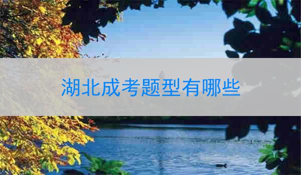 湖北成考题型有哪些
