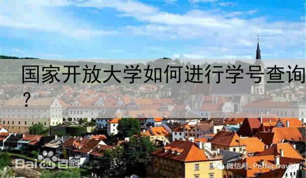 国家开放大学如何进行学号查询？