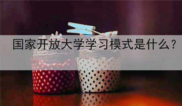 国家开放大学学习模式是什么？