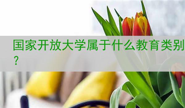 国家开放大学属于什么教育类别？