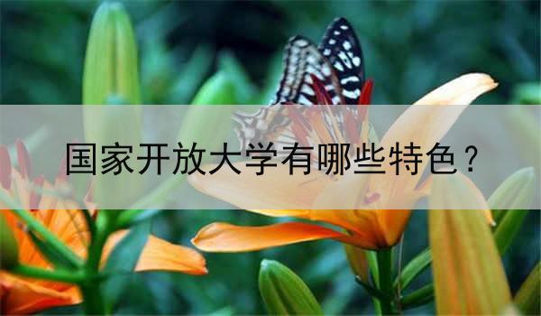 国家开放大学有哪些特色？