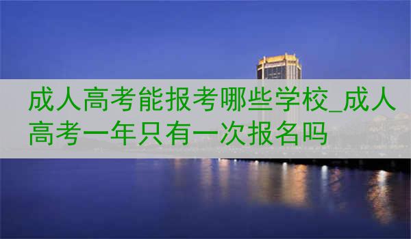 成人高考能报考哪些学校_成人高考一年只有一次报名吗