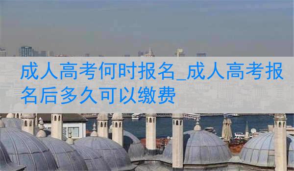 成人高考何时报名_成人高考报名后多久可以缴费