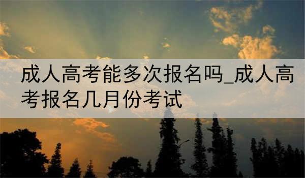 成人高考能多次报名吗_成人高考报名几月份考试
