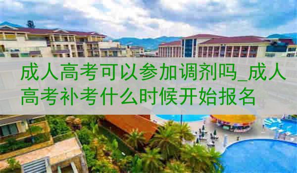 成人高考可以参加调剂吗_成人高考补考什么时候开始报名
