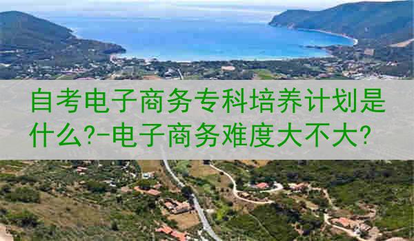 自考电子商务专科培养计划是什么?-电子商务难度大不大?