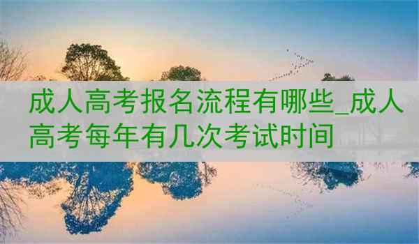 成人高考报名流程有哪些_成人高考每年有几次考试时间