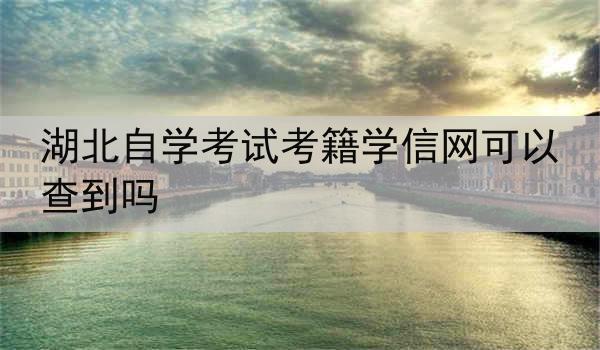 湖北自学考试考籍学信网可以查到吗