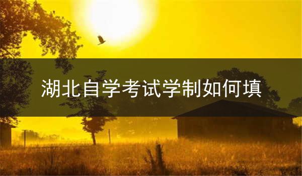 湖北自学考试学制如何填