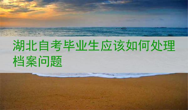 湖北自考毕业生应该如何处理档案问题