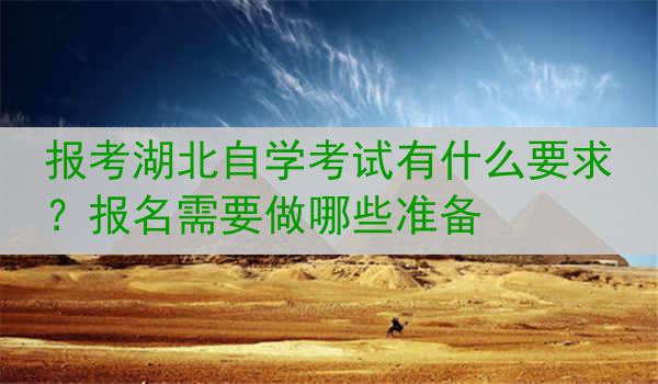 报考湖北自学考试有什么要求？报名需要做哪些准备