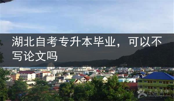 湖北自考专升本毕业，可以不写论文吗