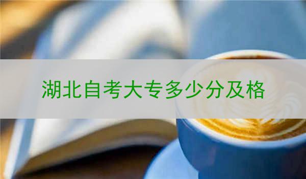 湖北自考大专多少分及格
