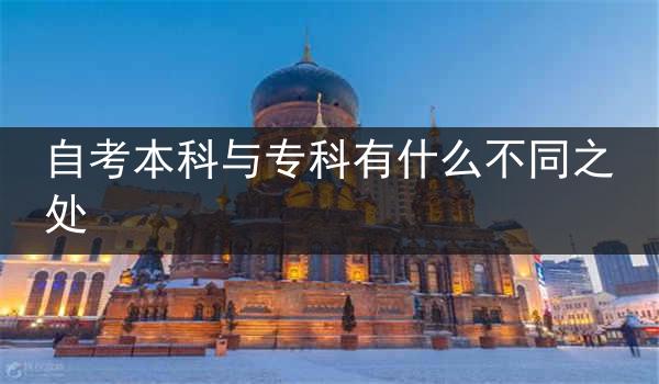 自考本科与专科有什么不同之处
