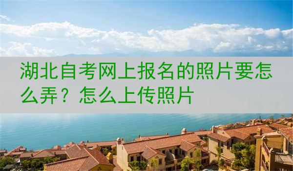 湖北自考网上报名的照片要怎么弄？怎么上传照片