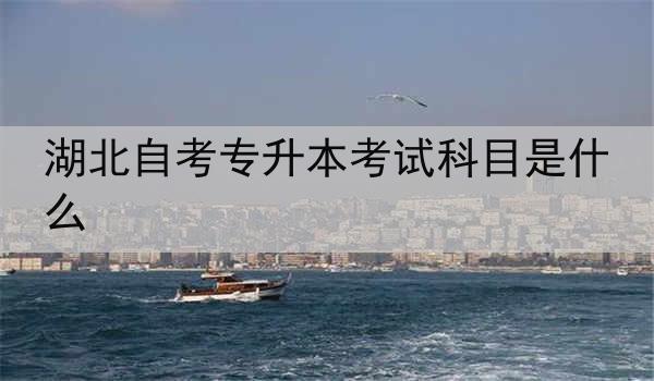 湖北自考专升本考试科目是什么