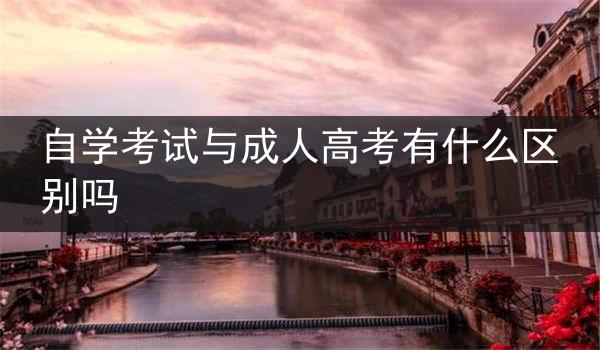 自学考试与成人高考有什么区别吗