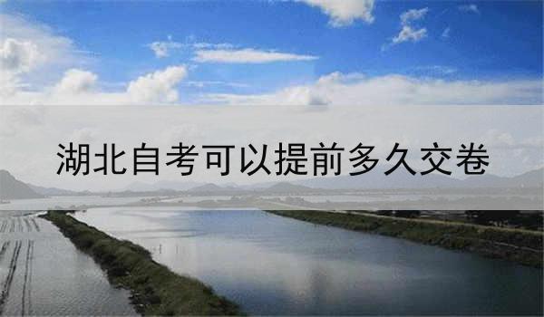 湖北自考可以提前多久交卷