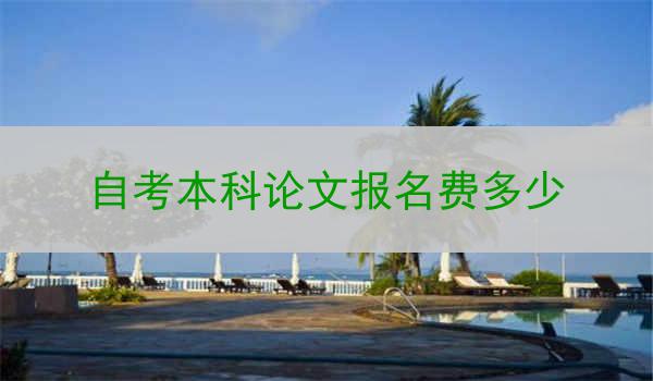 自考本科论文报名费多少