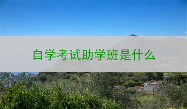自学考试助学班是什么