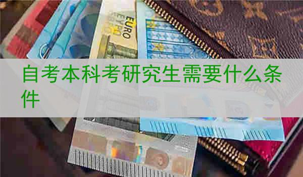 自考本科考研究生需要什么条件
